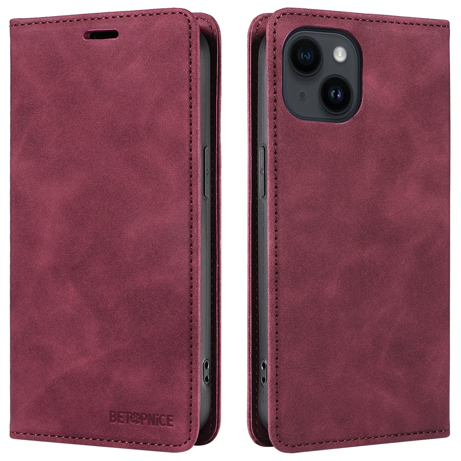 BETOPNICE 003 PU kožený flipový kryt pro iPhone 15 Plus RFID blokovací stojánek pouzdro na telefon BETOPNICE 003 PU kožený flipový kryt pro iPhone 15 Plus RFID blokovací stojánek pouzdro na telefon